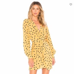L' Academie x Revolve Francesca Mini Dress Yellow Small